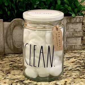 Rae Dunn CLEAN Cotton Ball Jar